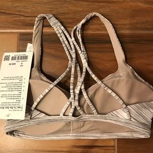 NWT lululemon free to be zen bra dark carbon gray
